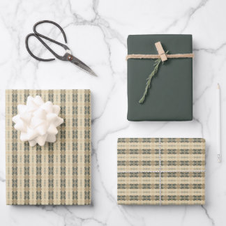 Feuille De Papier Cadeau Fletcher avec solide vert foncé