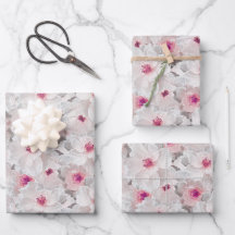 Fleur blanche et rose délicate