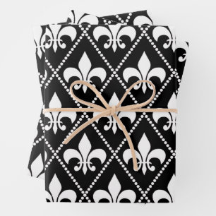Feuille De Papier Cadeau Fleur de Lis