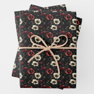 Feuille De Papier Cadeau Fleur de minuit