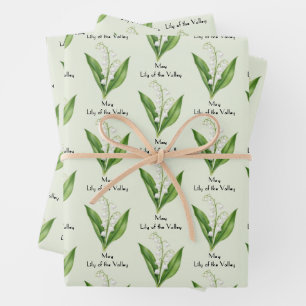 Feuille De Papier Cadeau Fleur de Muguet de Mai