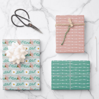 Feuille De Papier Cadeau Fleur où planté