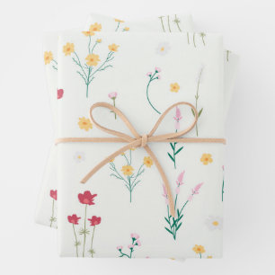 Feuille De Papier Cadeau Fleur Printemps florissant Floral sans joint