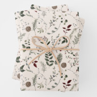 Fleur sauvage moderne Aquarelle Motif de Noël