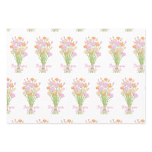 Fleur Sauvage Pastel Remerciement de Mariage Perso