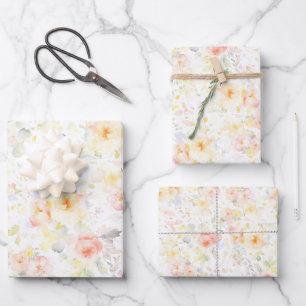 Feuille De Papier Cadeau Fleurs colorées Fleur sauvage Meadow Garden Élégan