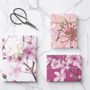 Feuille De Papier Cadeau Fleurs de cerisiers