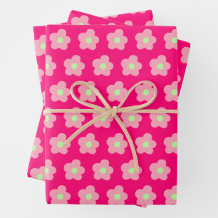 Feuille De Papier Cadeau Fleurs de cerisiers en rose