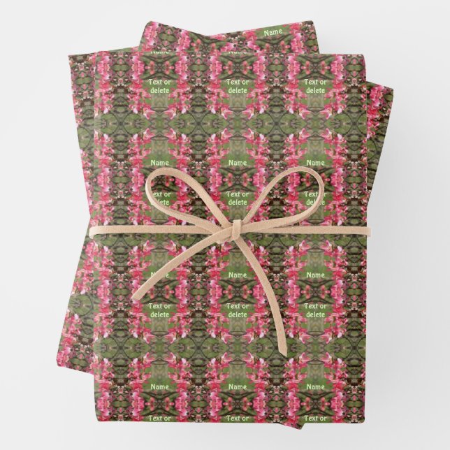 Feuille De Papier Cadeau Fleurs de Dogwood rose Painting Personnalisé (En situation)