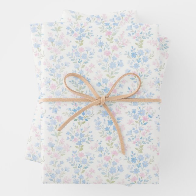Feuille De Papier Cadeau Fleurs de Noël du grand-millénaire avant-gardiste (En situation)