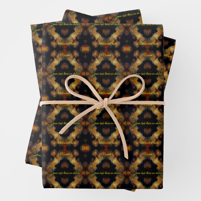 Feuille De Papier Cadeau Fleurs de rose jaune Élégant Personnalisé (En situation)