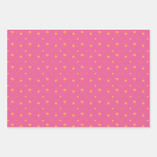 Feuille De Papier Cadeau Fleurs d'été (Devant 3)