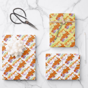 Feuille De Papier Cadeau Fleurs tropicales de la fille la plus Extraordinai