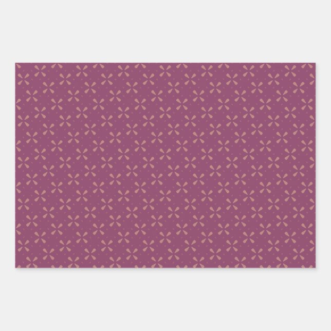 Feuille De Papier Cadeau Floral geometry (Devant)