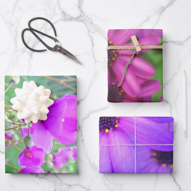 Feuille De Papier Cadeau Floral Wrapping Paper (Recto)