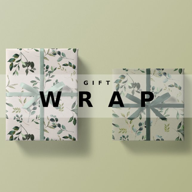 Feuille De Papier Cadeau Flore botanique aquarelle romantique (Créateur téléchargé)