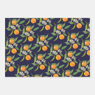 Feuille De Papier Cadeau Floride Orange
