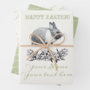 Feuille De Papier Cadeau Fluffy le lapin