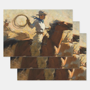 Feuille De Papier Cadeau "Fogging the Drags" par Maynard Dixon