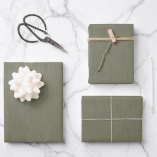Feuille De Papier Cadeau Fond texturé vert olive calme et simple
