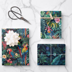 Feuille De Papier Cadeau Forêt tropicale