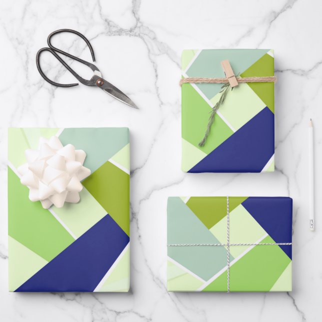 Feuille De Papier Cadeau Forme géométrique Abstraite 4 (Recto)