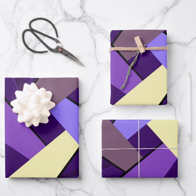 Feuille De Papier Cadeau Forme géométrique Abstraite 5 (Recto)