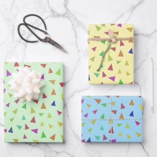 Feuille De Papier Cadeau Forme géométrique triangulaire