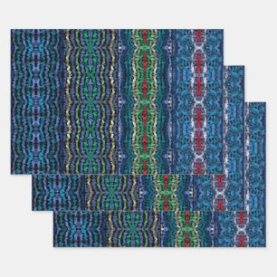 Feuille De Papier Cadeau Formes alternatives translucides Harmonie en quatr