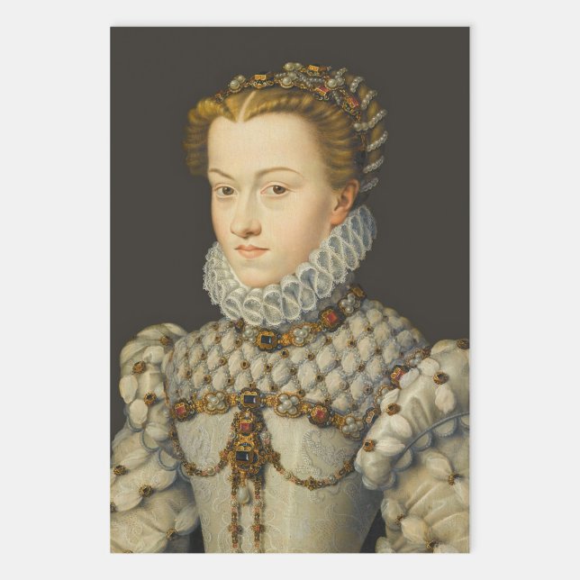 Feuille De Papier Cadeau Francois Clouet - Elisabeth d'Autriche (Créateur téléchargé)