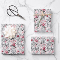 French Country Toile Fleurie Design Rose