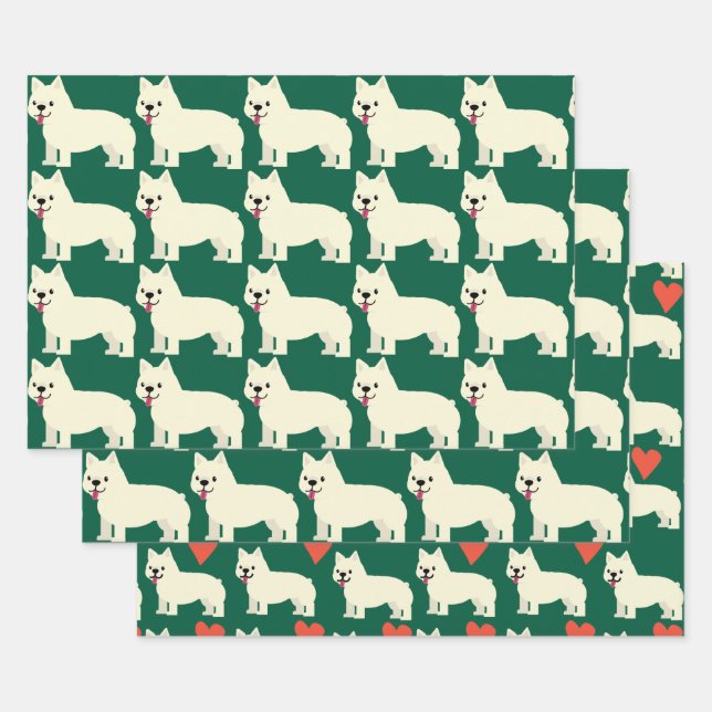 Feuille De Papier Cadeau Frenchie Lover Green (Lot)