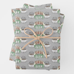Feuille De Papier Cadeau FRIENDS™ Logo aquarelle Central Perk