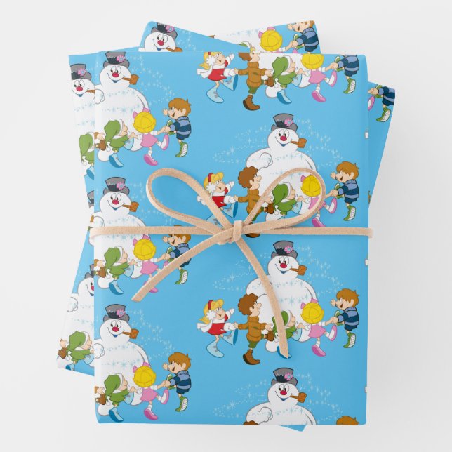 Feuille De Papier Cadeau Frosty the Snowman™ | Frosty & Enfants Jouer (En situation)