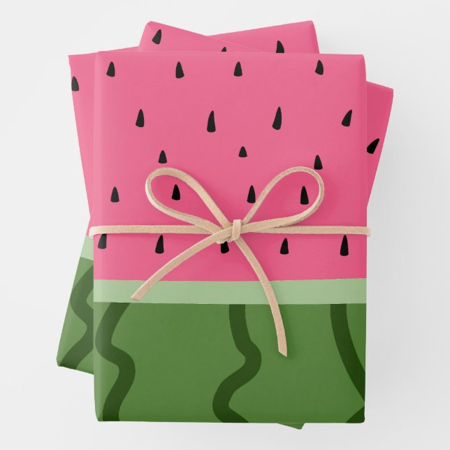 Feuille De Papier Cadeau Fruit Watermelon (En situation)