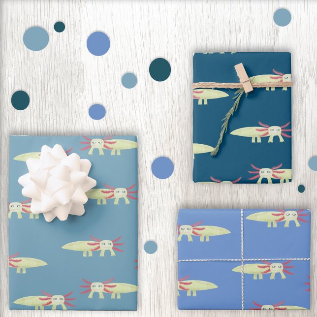Feuille De Papier Cadeau Fun Axolotl (Créateur téléchargé)