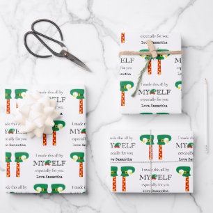 Feuille De Papier Cadeau Fun J'ai fait cela par My Elf Nom pour les cadeaux