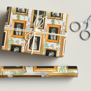 Feuille De Papier Cadeau Funky Vintage Chat encadré Wall Art Gallery