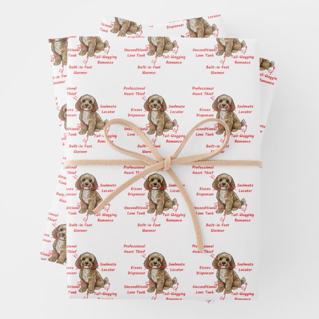 Feuille De Papier Cadeau Funny Cockapoo Anatomy - Unique Valentine (En situation)