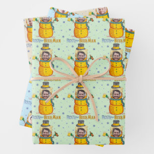 Feuille De Papier Cadeau Funny Frosty Beer Man Humour Photo personnalisée N