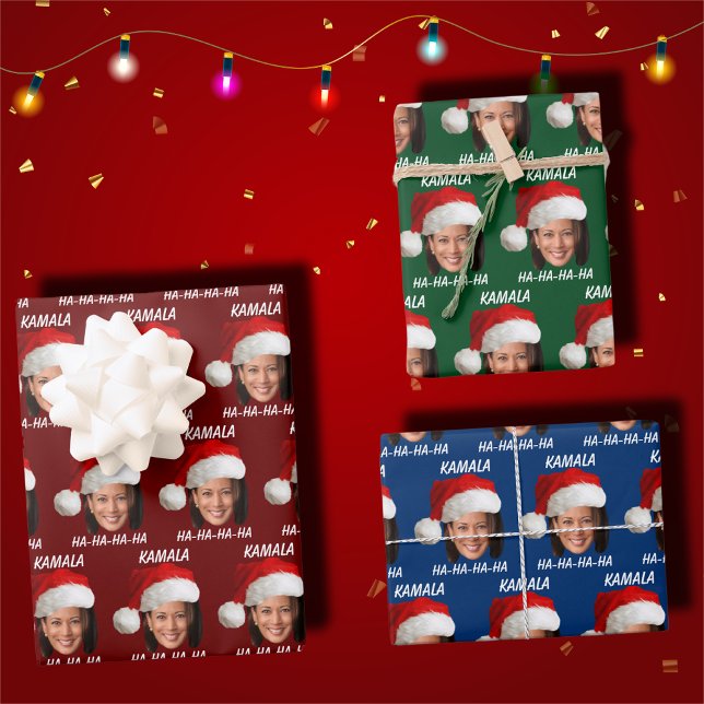 Feuille De Papier Cadeau Funny Kamala Harris Christmas (Créateur téléchargé)