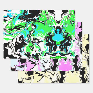 Feuille De Papier Cadeau Fusion colorée abstraite