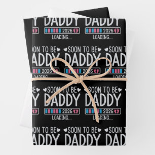 Feuille De Papier Cadeau Futur papa 2026 Annonce de grossesse en cours