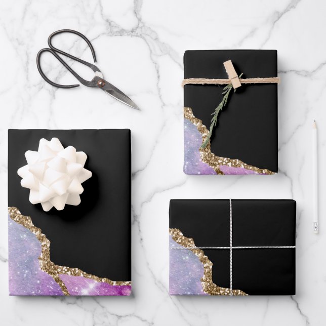 Feuille De Papier Cadeau Galaxy Agate Series (Recto)