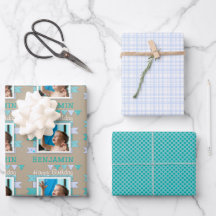 Garçon Anniversaire Aqua Et Blue Scrapbook