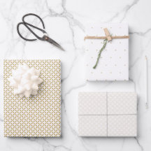 Geo Dot Connected Weight Gold et White