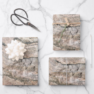 Feuille De Papier Cadeau Géode à couche rouge et rose