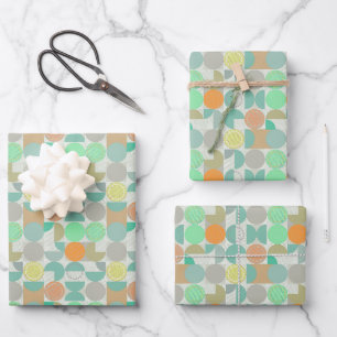 Feuille De Papier Cadeau Géométric multicoloré