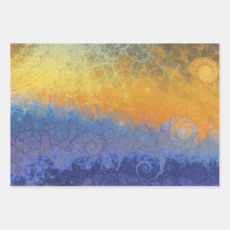 Feuille De Papier Cadeau Géométrie solaire