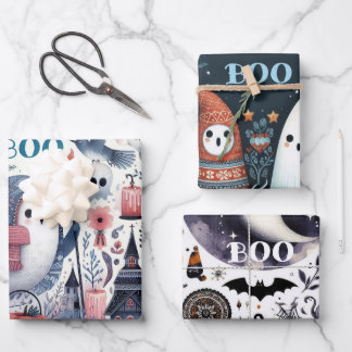 Feuille De Papier Cadeau Ghost Halloween Boo Découpage Chic Shabby Chic